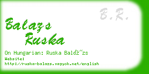 balazs ruska business card